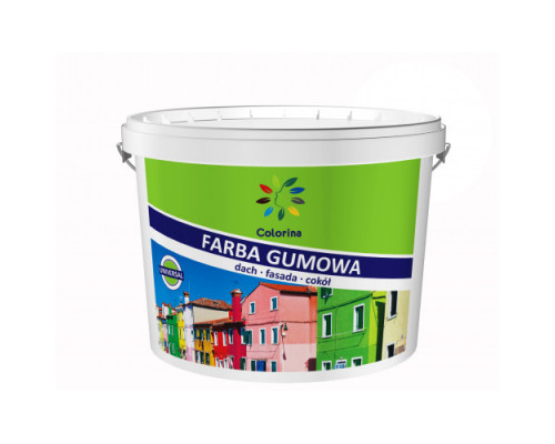 Гумова фарба для дахів і цоколів, біла, 12 кг, ТМ Colorina