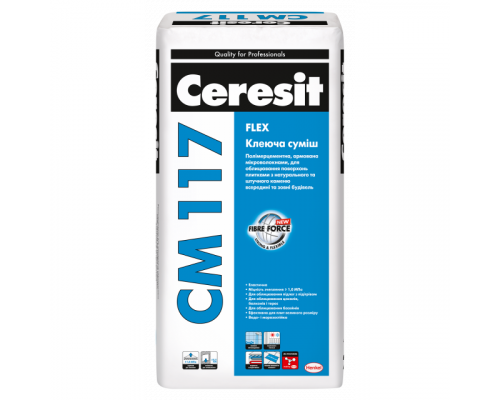 Клей для плитки Ceresit CM 117 Flex, 25 кг