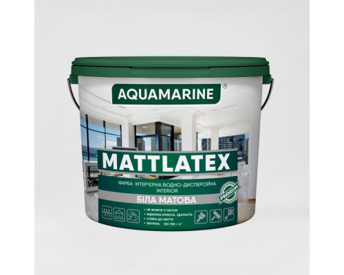 Фарба інтер'єрна MATTLATEX Aquamarine ТМ Корабельная, 7 кг