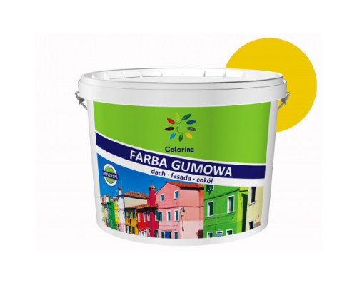 Гумова фарба для дахів і цоколів, жовта RAL 1021, 3,6 кг, ТМ Colorina
