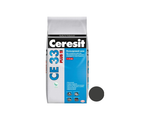 Затирка для швів Ceresit CE 33 Plus 116, антрацитова, 2 кг