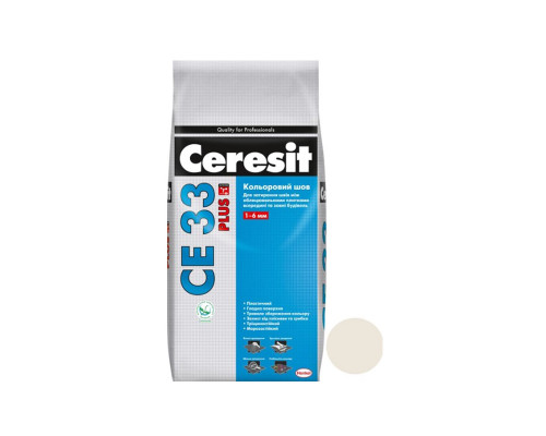 Затирка для швів Ceresit CE 33 Plus 120, жасмінна, 2 кг