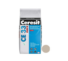 Затирка для швів Ceresit CE 33 Plus 123, бежева, 2 кг