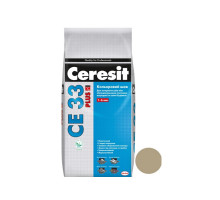 Затирка для швів Ceresit CE 33 Plus 124, темно-бежева, 2 кг