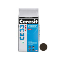 Затирка для швів Ceresit CE 33 Plus 131, темно-коричнева, 2 кг