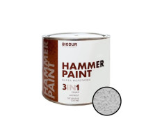 Емаль молоткова 3 в 1, сріблясто-сіра №106, Biodur Hammer Paint, 2,1 л 