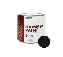 Емаль молоткова 3 в 1, чорна №105, Biodur Hammer Paint, 2,1 л