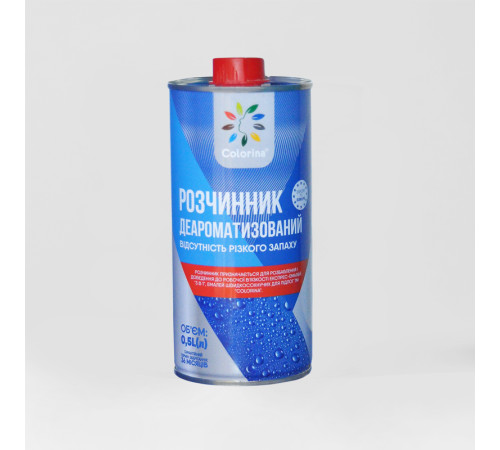 Розчинник деароматизований ТМ Colorina, 0,5 л Розчинник деароматизований ТМ Colorina, 0,5 л